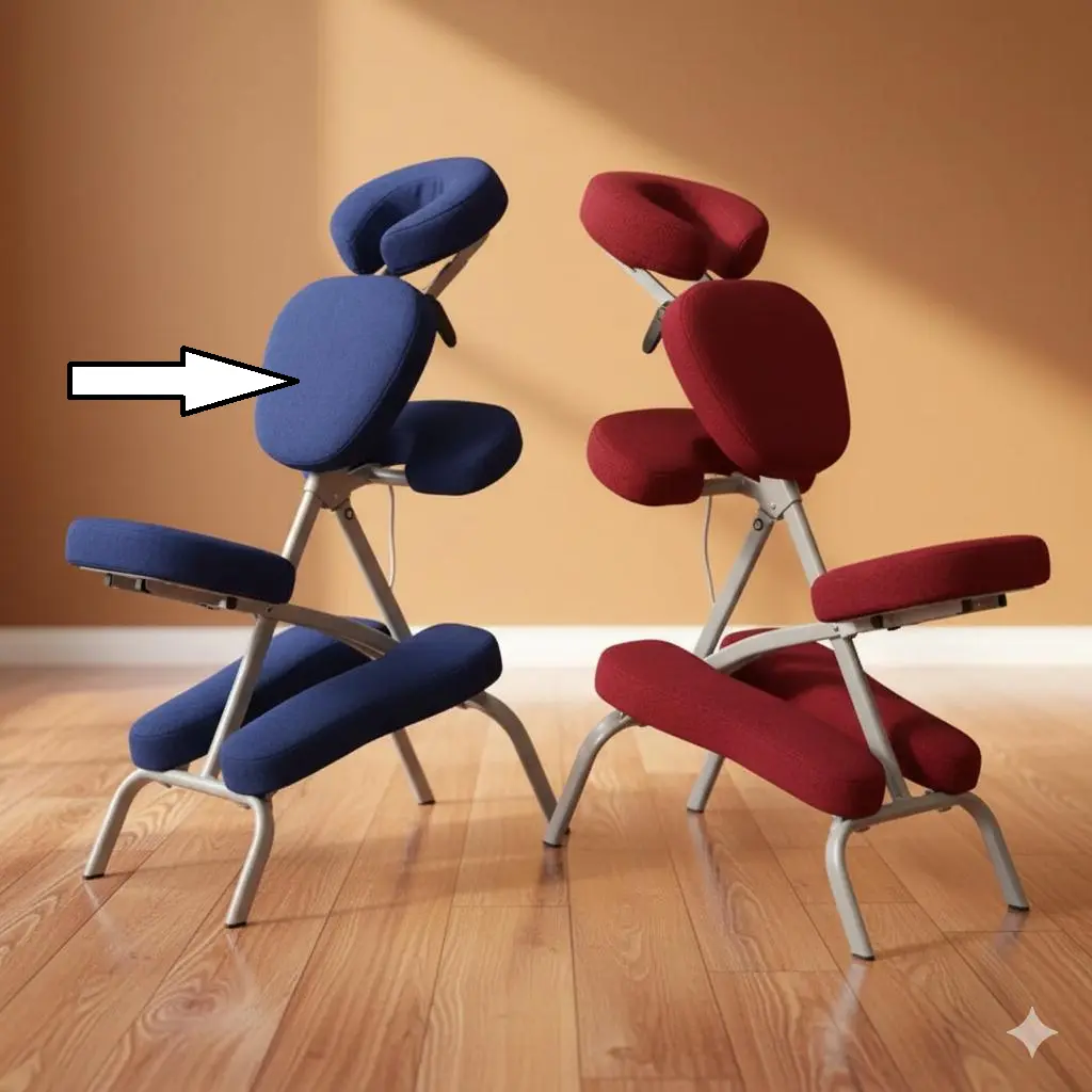 [6154336575580] Borst kussen overtrek voor de massagestoel PU (Polyurethaan) Lomi (Zwart, Borst kussen)